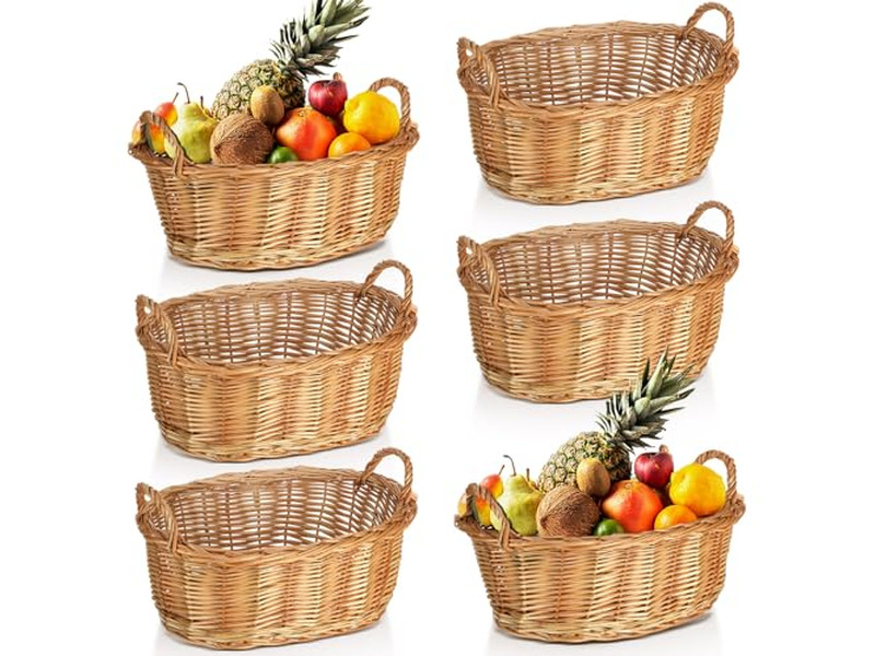 Colorful Picnic Basket Cooled For 4 Person Barrel Hamper Romantic Sets