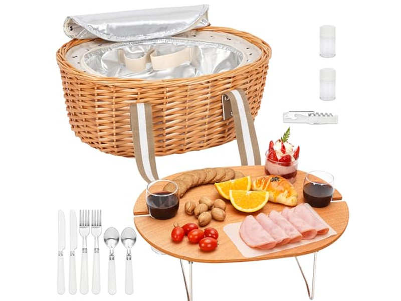 French Woven Picnic Basket Lunch Resin Wicker Plastic Mini Baskets For Kids