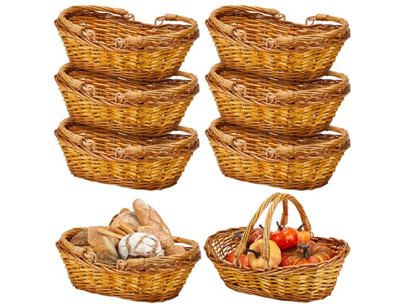 Mini Picnic Baskets With Lids 30Cm Rattan Basket Foldable Outdoor