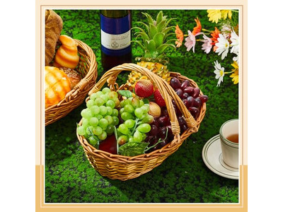 Mini Picnic Baskets With Lids 30Cm Rattan Basket Foldable Outdoor