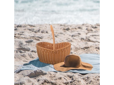 Picnic Basket Import And Export Stripes Packaging Cooler With Wood Lid