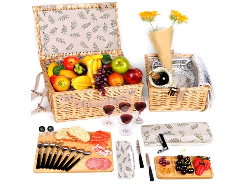 Picnic Basket Toy For 1 Year Old Custom Rattan Baskets Rug And Set Gift Sets