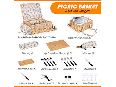 Picnic Basket Toy For 1 Year Old Custom Rattan Baskets Rug And Set Gift Sets