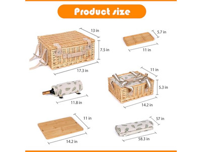 Picnic Basket Toy For 1 Year Old Custom Rattan Baskets Rug And Set Gift Sets