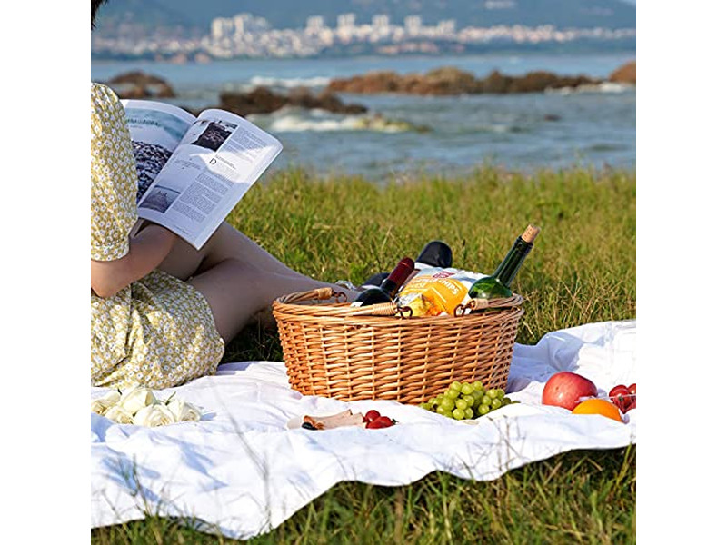 Picnic Baskets Insulated Cutlery Set Valentine'S Day Basket Plastic Storage