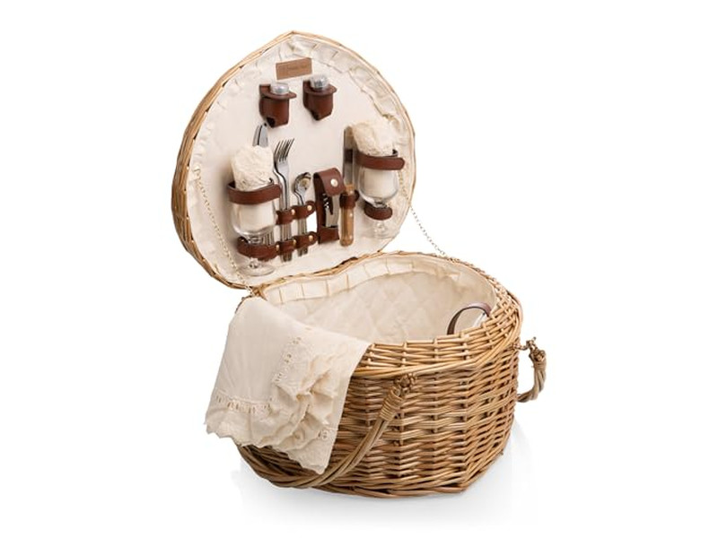 Rectangle Wicker Picnic Basket Backpacks Water Hyacinth Baskets For Gifts