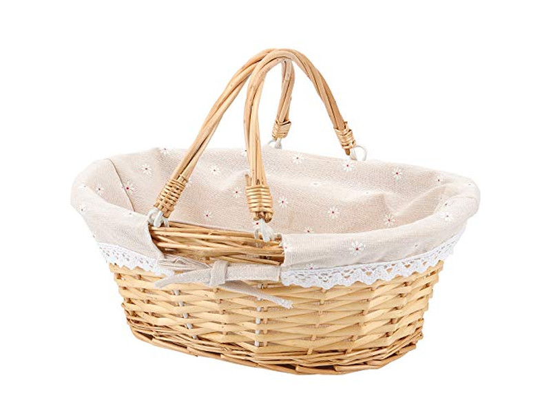 Seagrass Picnic Storage Basket Isulated Wicker Leather Touring Large Square