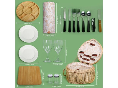 Small Picnic Basket Rts Storage With Handle Service For 4 Shape Home