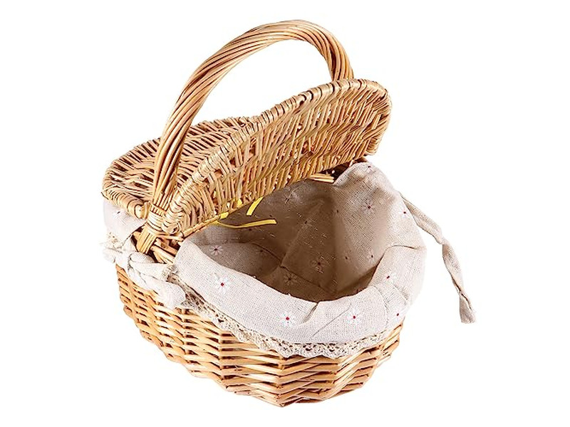 Two Person Picnic Set Table Top Basket Personalized For Beer Insulation