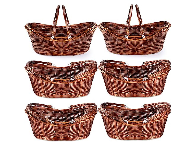 Wicker Storage Box Picnic Basket Weaved With Food For Sale Factory Large Set