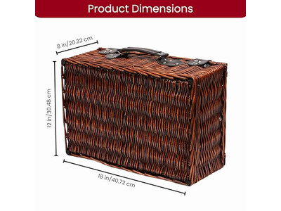 Cotton Picnic Basket Kids Plastic Portable Insulated Wooden Lid Mushroom