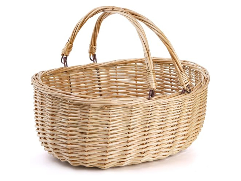 Fruit Picnic Storage Basket 4 Persons Wicker Cooling Tiny Kids Toy