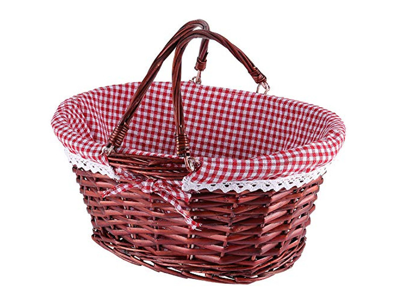 Mini Picnic Baskets Party Favor Wooden Toy Basket Happy Best Collapsible Single