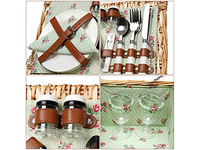 Oem Wholesale Bulk Picnic Baskets Round Wicker Basket Antique Wooden Kids