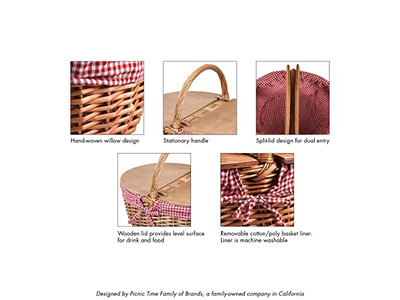Order A Picnic Hamper Time Basket Cane Insulated Baskets Picknick Backpack Set