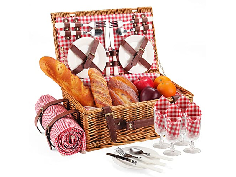 Picnic Basket Circle Individual Baskets One Pice Stores With Empty Coloured