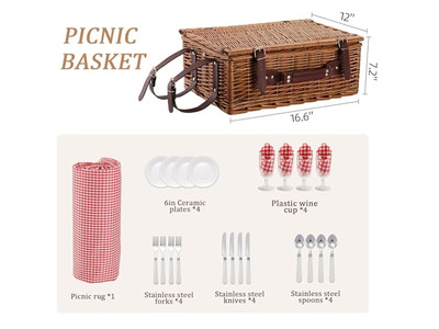 Picnic Basket Circle Individual Baskets One Pice Stores With Empty Coloured