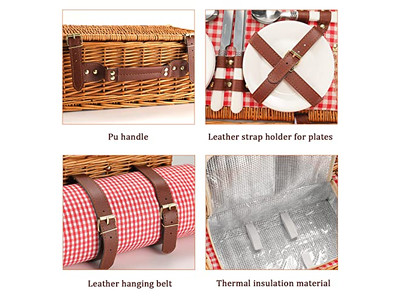 Picnic Basket Circle Individual Baskets One Pice Stores With Empty Coloured