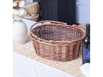 Picnic Basket Metal Storage Foldable Insulated Best Rated Wholesales Cane 20L