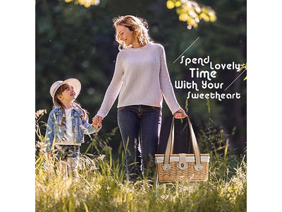 Picnic Basket Set Eco Friendly For Large Family 6 Person Toy Girls