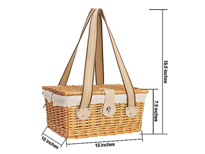 Picnic Basket Set Eco Friendly For Large Family 6 Person Toy Girls