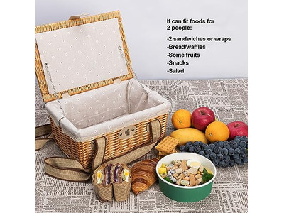 Picnic Basket Set Eco Friendly For Large Family 6 Person Toy Girls