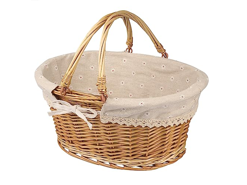 Picnic Basket With Handle All White Sets Toy Unique Baskets Cover