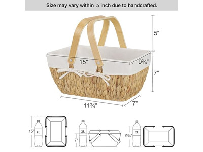Picnic Basket With Wooden Food Collapsible Baskets Backpack For 4 Person Wheels