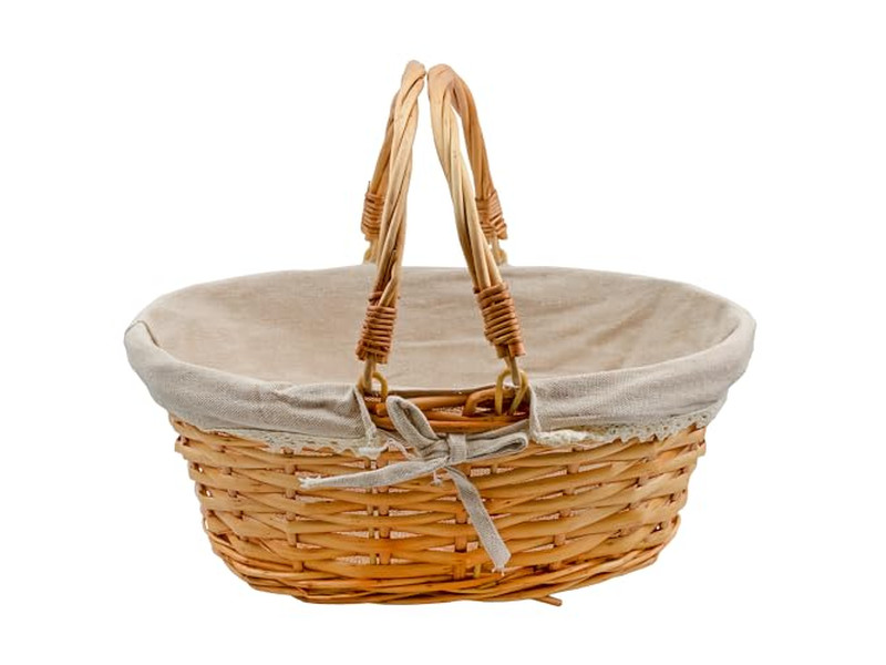 Picnic Basket Yellow Wicker Big Outdoor Pink With Lid Insulated Large