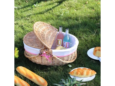 Picnic Hamper Set For 4 Kids Woven Basket Personalized Good Baskets Container