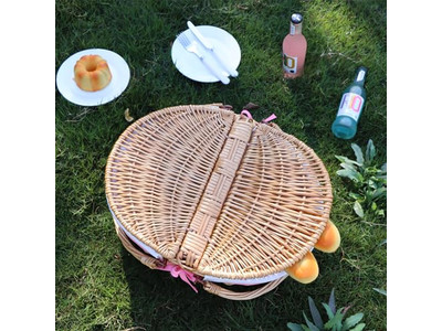 Picnic Hamper Set For 4 Kids Woven Basket Personalized Good Baskets Container