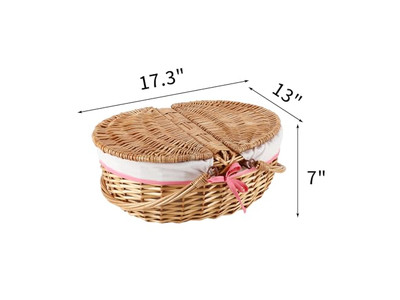 Picnic Hamper Set For 4 Kids Woven Basket Personalized Good Baskets Container