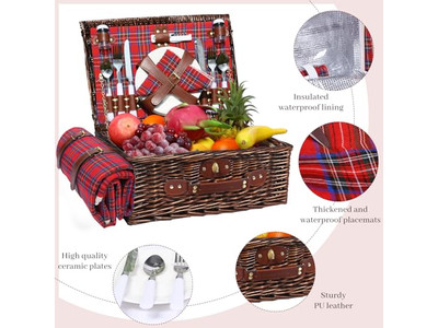 Picnic Shopping Plastic Basket Round With Lid Custom Cooler Kitchen Warehouse