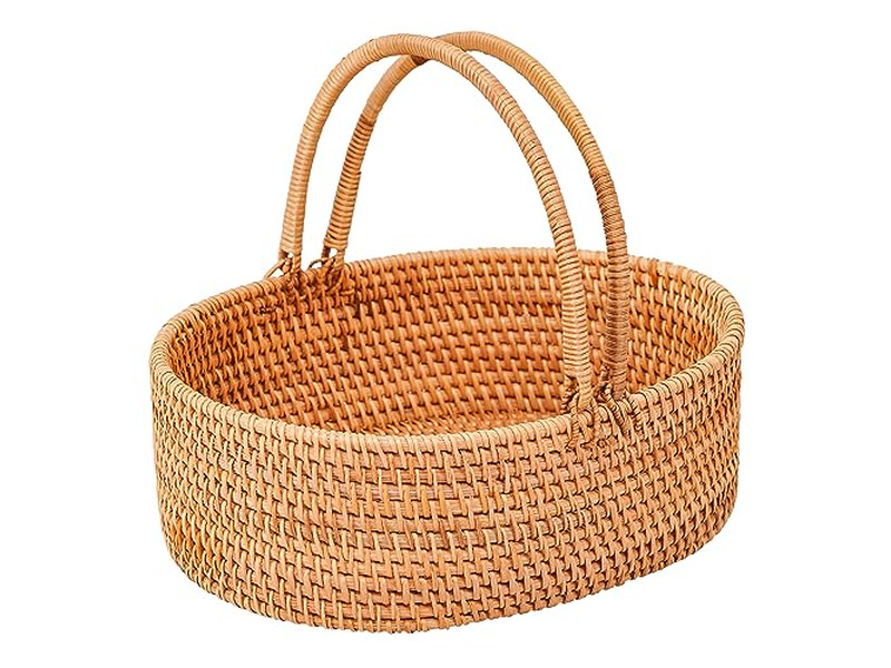 Picnic Snack Fruit Storage Basket Mini Woven Farmers Gifts Cane