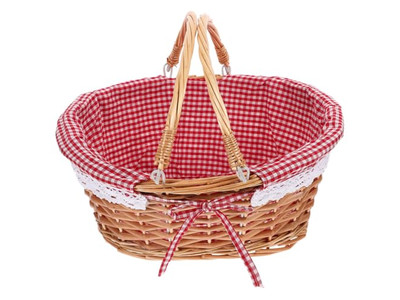 Plastic Outdoor Picnic Basket For 6 Persons White Rattan 1 Piece Large Cooler