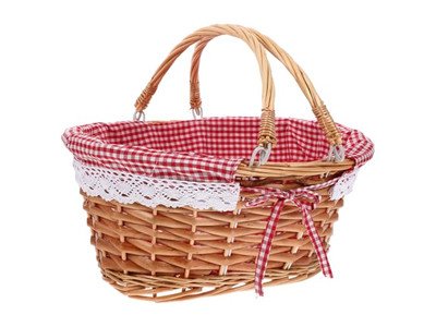 Plastic Outdoor Picnic Basket For 6 Persons White Rattan 1 Piece Large Cooler