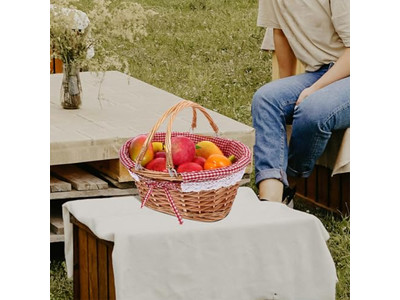 Plastic Outdoor Picnic Basket For 6 Persons White Rattan 1 Piece Large Cooler