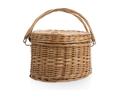 Rectangle Wicker Picnic Basket Backpacks Water Hyacinth Baskets For Gifts