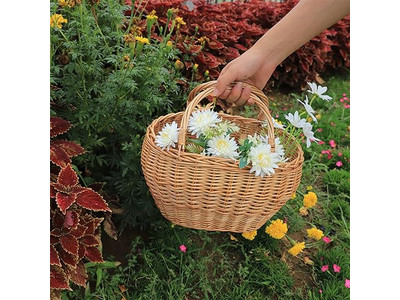 Set Of 4 Wicker Picnic Basket Double Sided Insulation Keeping Huge