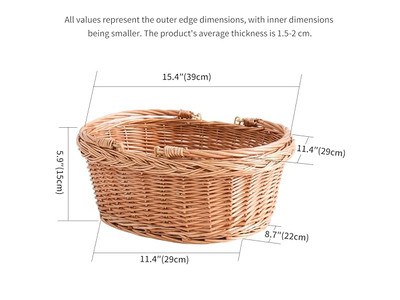 Storage Basket Picnic Rattan Blue Wiker Insulated Outdoor Cooler Willow Wicker