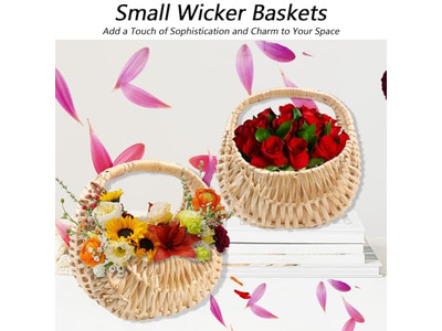 Straw Gift Basket Picnic Suppliers Green Hand Woven Baby Family Supplies