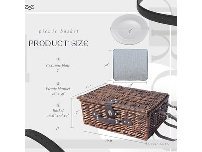 Vintage Suitcase Picnic Basket With Detachable Shipping Red Shoes Rattan