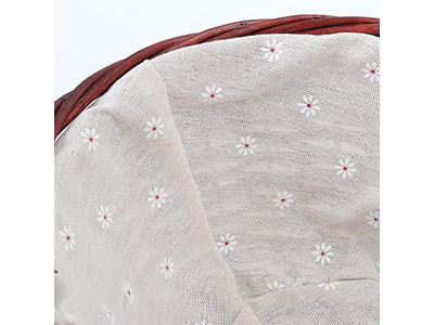 Wicker Picnic Basket Set For 4 Two Side Wine Table Compact Camping Gift