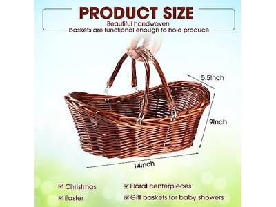 Wicker Storage Box Picnic Basket Weaved With Food For Sale Factory Large Set