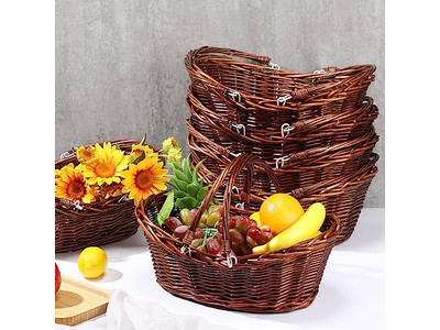 Wicker Storage Box Picnic Basket Weaved With Food For Sale Factory Large Set