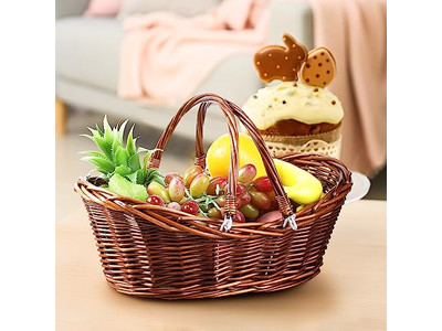 Wicker Storage Box Picnic Basket Weaved With Food For Sale Factory Large Set